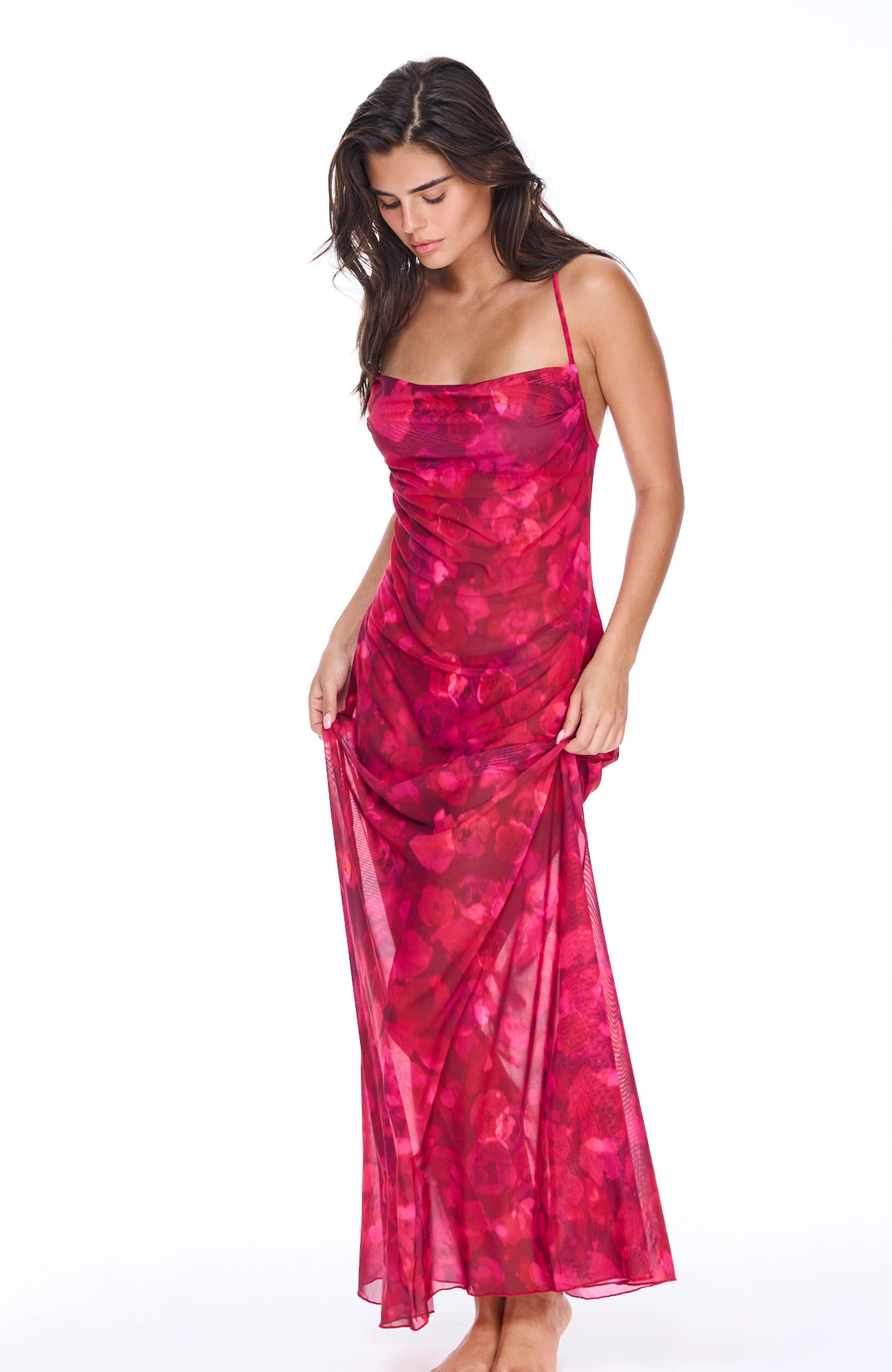 night beach dress Lenago Women's Maxi Dress Sleeveless Spaghetti Strap V Neck Summer Dress for Beach Wedding Date Night Evening Party Sundress, Size: Medium
