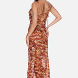 Beach To Bar Dress - Golden Leopard