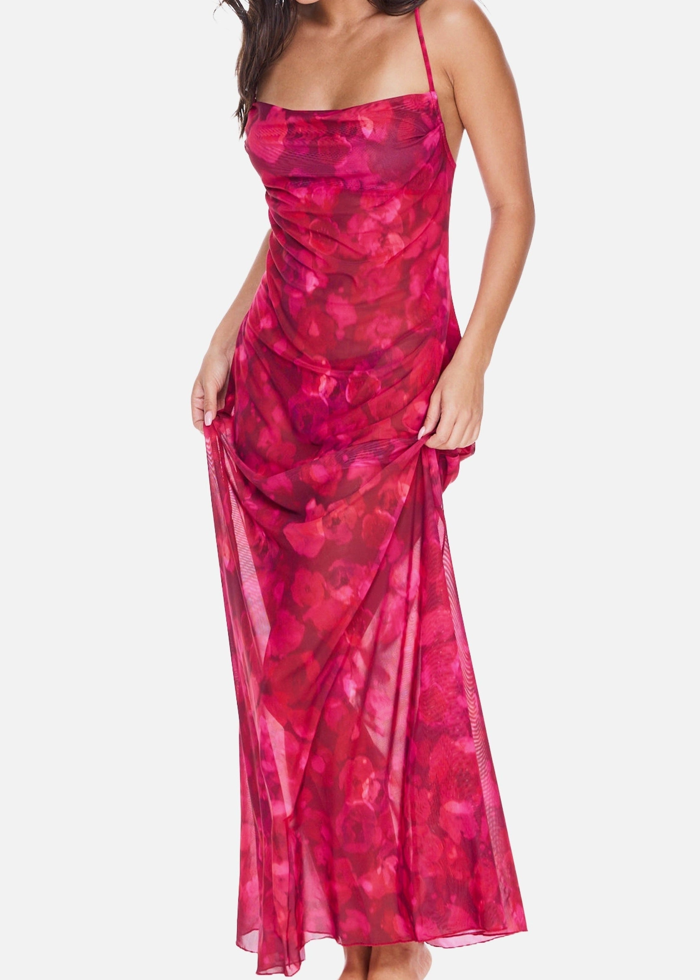 Beach To Bar Dress - Rouge